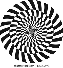 Spiral Optical Illusion Pattern Background.