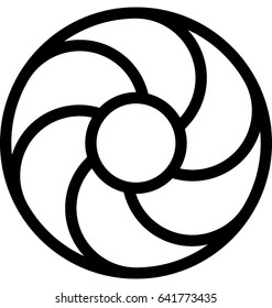 Spiral Orbit Vector Icon 