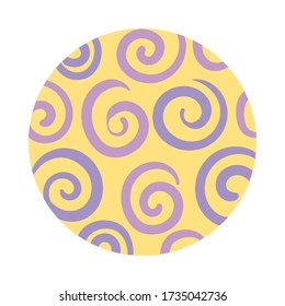 diseño de ilustración vectorial de estilo de bloques de patrones orgánicos espirales