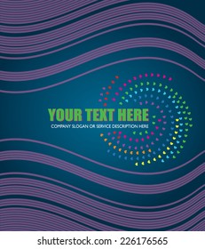 Spiral oval logo and background