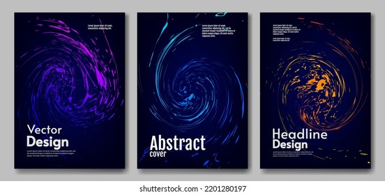Spiral paint splash. Design elements for poster, cover, magazine, headline. Vector illustration. 