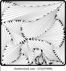 The spiral pattern.The 3D pattern illusion line.vector.