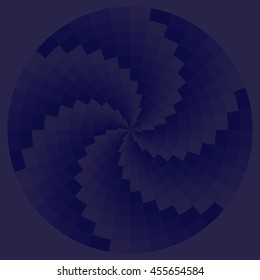 The spiral pattern. Chess texture, psychedelic maelstrom. Monochrome pattern Vector.