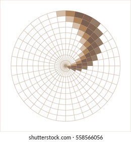 The spiral pattern. Chess texture, psychedelic maelstrom. Brown, coffee color pattern Vector