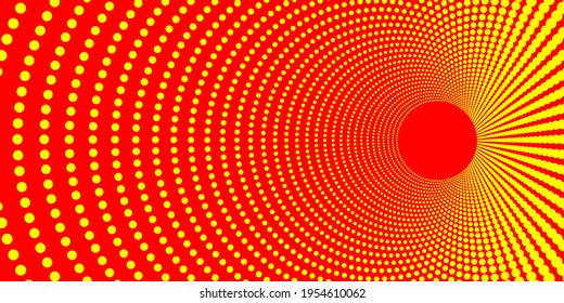 Spiral pattern consisting of swirling lines and dots. Abstract orange background for banners, brochures, advertising booklets and packaging