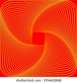 Spiral pattern consisting of swirling lines and dots. Abstract orange background for banners, brochures, advertising booklets and packaging