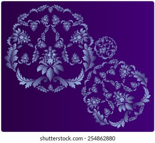 spiral pattern floral wallpaper illustration vector