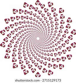 Patrón espiral con Formas geométricas y diseño visual impresionante