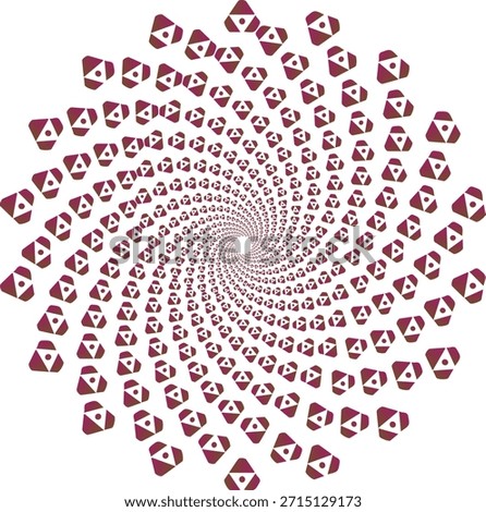 Spiral pattern with geometric shapes and stunning visual design