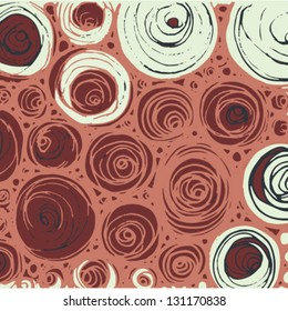 Spiral pattern. Hand drawn colorful background.
