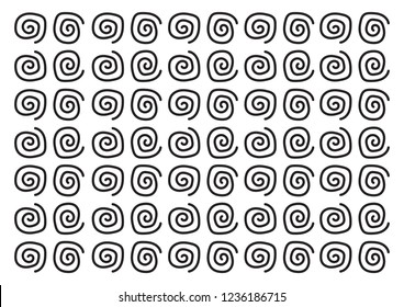 spiral pattern hand drawn vector