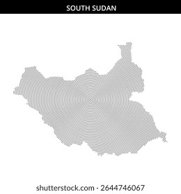 Spiral pattern illustrates the geographical layout of South Sudan.