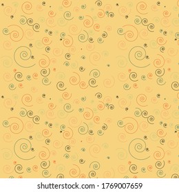 Das spiralförmige Muster in hellen Farben