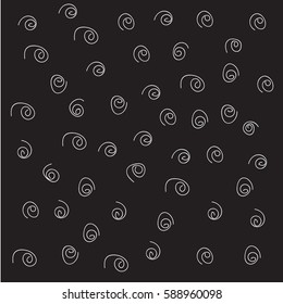 Spiral pattern on black background vector drawing