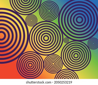 spiral pattern in rainbow color background, wallpaper, by vector design