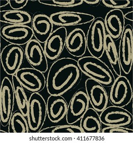 Spiral in the pattern, scribble, mesh, seamless vector background.