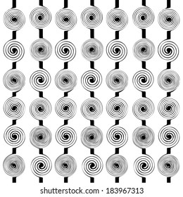 Spiral Patterns white Background 