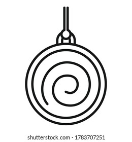 Spiral pendulum icon. Outline spiral pendulum vector icon for web design isolated on white background