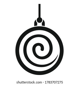 Icono de péndulo espiral. Ilustración simple del icono del vector del péndulo espiral para el diseño web aislado en fondo blanco