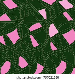 Spiral pink and dark green pattern, wrapping paper