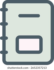 Spiral Planner Notebook Flat Illustration