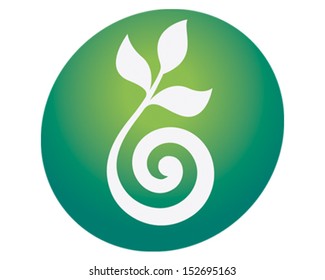 Abstract Green Apple Logo Template Spiral Stock Vector (Royalty Free ...