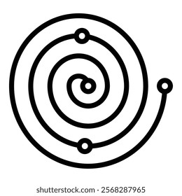 Spiral Plot Icon Element For Design