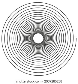 Spiral with radial rays, twirl, twisted effect