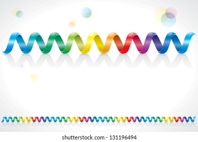 Spiral rainbow colors cable decoration.