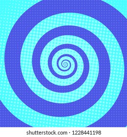 spiral rays pop art retro background vector illustration