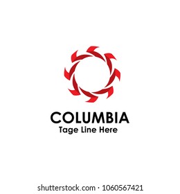 spiral red logo vector
