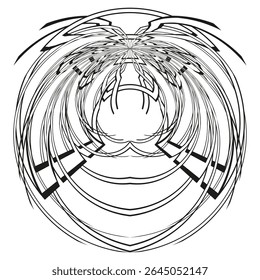 Spiral ring pattern. Abstract concentric circles. Vector geometric vortex. Transparent wavy lines. - Powered by Shutterstock - Get 15% off with code: PIKWIZARD15