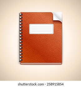Spiral Ring Workbook with Leather Cover