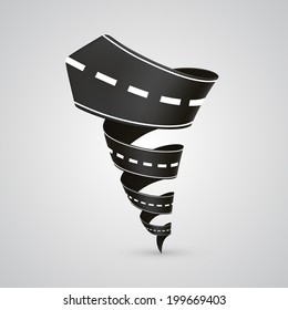 Spiral road. Vector illustration