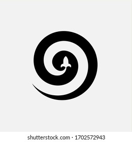 spiral and rocket icon logo vector design template