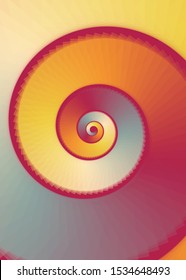 Spiral Rotation Abstract Computational Generative Art background illustration