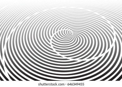 Spiral rotation lines design. Abstract textured background. Vector art.
