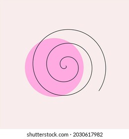 spiral and round geometric abstraction, 