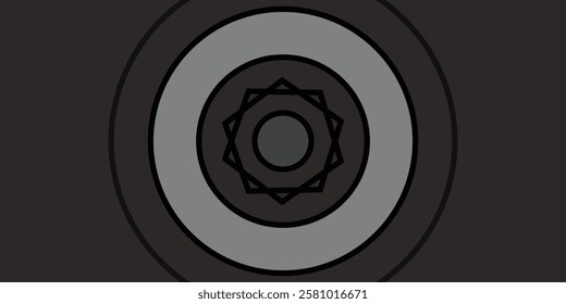 spiral round logo, design element, concentric circle elements backgrounds, abstract geometric shape, striped