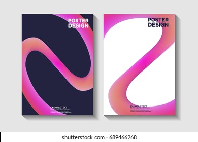 Spiral, round shapes, lines background set. Lines colors shapes . Applicable for card, cover, poster.  Poster design. Poster on wall poster template