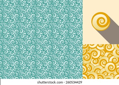 Spiral seamless pattern
