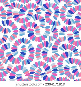 Spiral seamless pattern with abstract mosaic stone shapes. Wavy lines minimalist art background. Graphic vector illustration for kids wallpaper, nursery textile, boho minimal print design