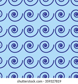 Spiral seamless pattern. Fashion texture. Abstract geometric template. Graphic style for wallpaper, wrapping, fabric, background, prints etc. Vector illustration