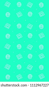 Spiral seamless pattern with green background