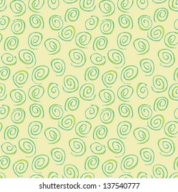 Spiral Seamless Pattern (repetitive) on beige background. Illustration is in eps8 vector mode.