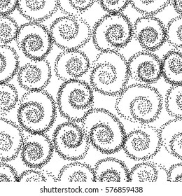 Spiral seamless vector Illustration. Abstract swirl form with dots. Tornado vector illustration. 