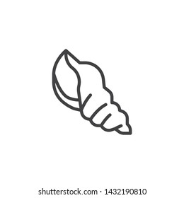 Spiral seashell line icon. linear style sign for mobile concept and web design. Sea shell mollusk outline vector icon. Symbol, logo illustration. Vector graphics