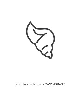 Spiral seashell line icon. linear style sign for mobile concept and web design. Sea shell outline vector icon. Symbol, logo illustration. Vector graphics