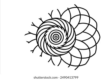 Sensación Espiral Patrón Line Art Fantasías