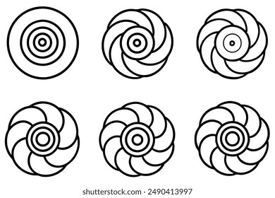 Sensación Espiral Patrón Línea de Arte Visiones